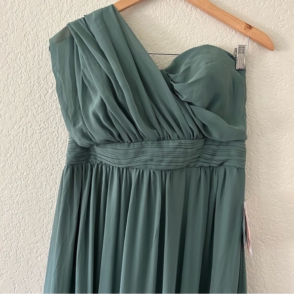 New NWT Birdy Grey “Grace” Convertible Chiffon Gown Maxi Dress Sea Glass Green - Picture 9 of 13